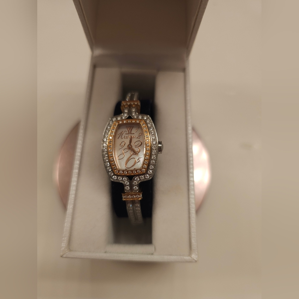 Le Vian Women’s Zela 35 Diamond Swiss Made Two Tone Sapphire 20mm Swiss Watch